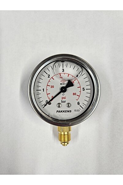 Pakkens ÇAP 63 ALTTAN 6 BAR GLİSERİNLİ MANOMETRE - PAKKENS