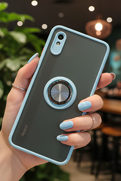 Hatreds حافظة لهاتف Xiaomi Redmi 9A مع حلقة واقية للكاميرا - مقاومة للبقع وتش...