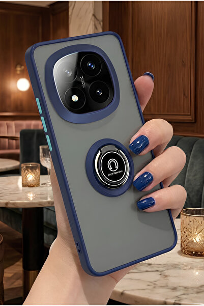 Hatreds Xiaomi Redmi Note 14 Pro 4G İçin Kamera Korumalı Yüzüklü Kılıf - Leke...