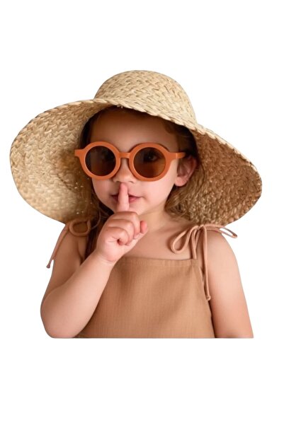 morbella Children's Sunglasses Bohemian Style Round Glass Flexible Frame Unisex