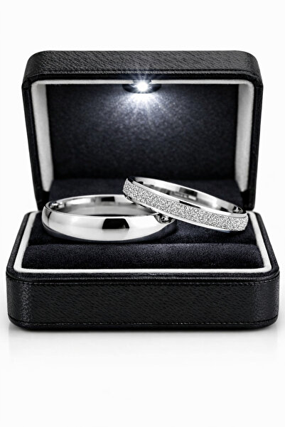 deren gümüş Çiftlere Özel 925 Ayar 4mm Gümüş Alyans Yüzük Seti