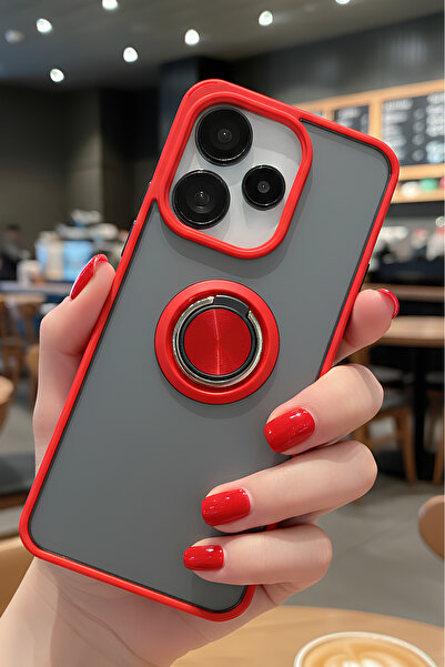 Hatreds Xiaomi Redmi Note 14 4G İçin Kamera Korumalı Yüzüklü Kılıf - Leke Tut...