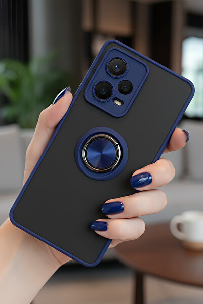 Hatreds Xiaomi Redmi Note 12 5G İçin Kamera Korumalı Yüzüklü Kılıf - Leke Tut...