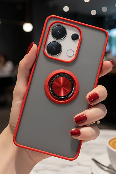 Hatreds Xiaomi Redmi Note 13 Pro 4G İçin Kamera Korumalı Yüzüklü Kılıf - Leke...