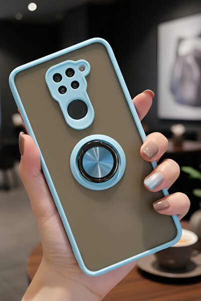 Hatreds حافظة لهاتف Xiaomi Redmi Note 9 مع حلقة حماية للكاميرا - مقاومة للبقع...