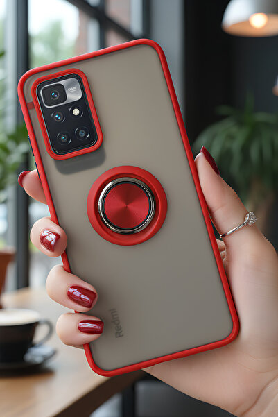 Hatreds Xiaomi Redmi 10 2022 İçin Kamera Korumalı Yüzüklü Kılıf - Leke Tutmaz...