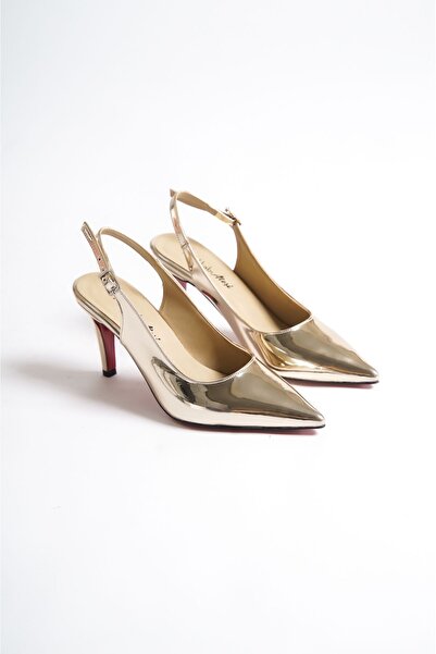 Ayakkabı Ateşi Γυναικεία παπούτσια με τακούνι ειδικής σχεδίασης Light Gold Mi...