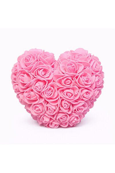 OEM Καρδιά με τριαντάφυλλο για την ημέρα του Αγίου Βαλεντίνου 15x15cm με λουλ...