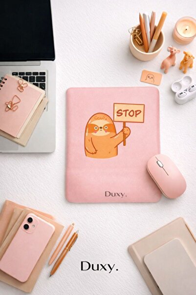 Duxy Komik Desenli Bilek Destekli Mouse Pad, Kaymaz Taban, Ev Ofis ve Oyun iç...