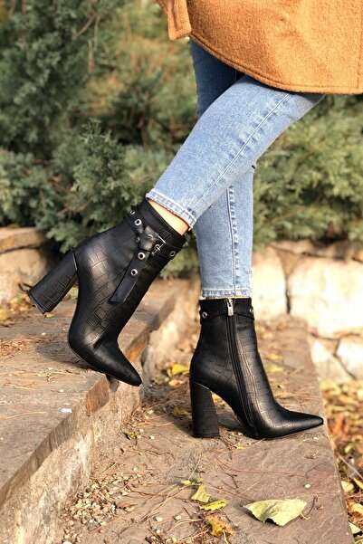 Ayakkabı Ateşi Черни дамски ботуши и боти Cristina