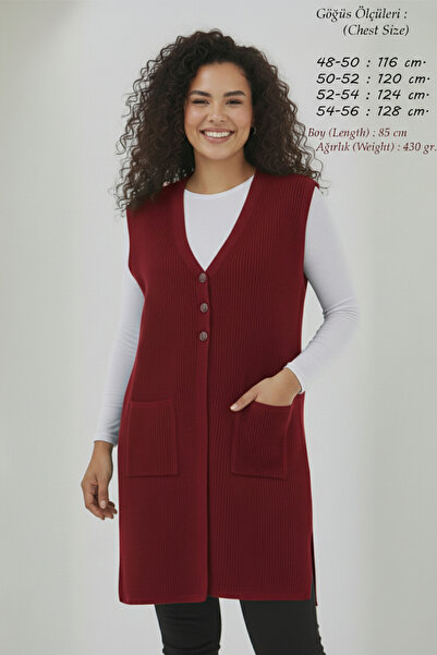 Elvin Γυναικείο πλεκτό ρούχο μεγάλο μέγεθος κοτλέ ελαστικό ύφασμα Μακρύ μπορν...