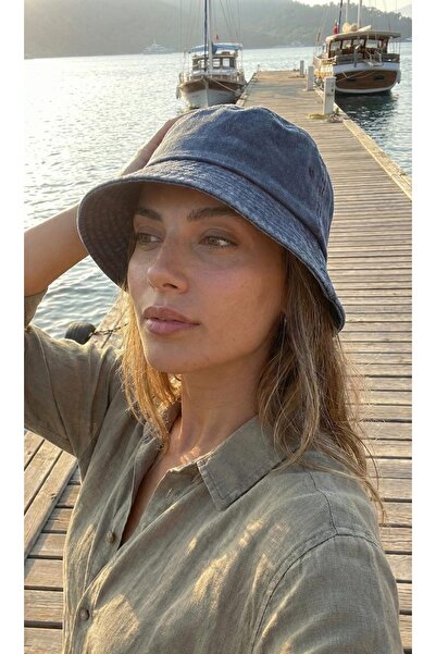 LAGRANZE قبعة دلو مغسولة كلاسيكية للسيدات