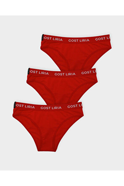GOST LİRİA Crimson Women's Slip 3-Pack - Red