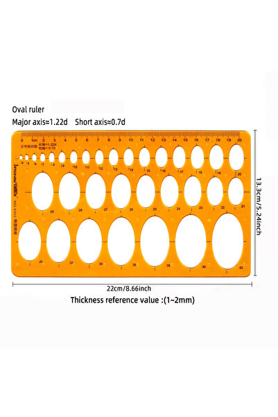 Choice 4362 Circular oval ruler durable K Resin drawing design furniture arch...