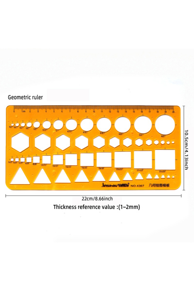 Choice مسطرة دائرية بيضاوية متينة من الراتنج K، تصميم أثاث، قالب رسم معماري، ...