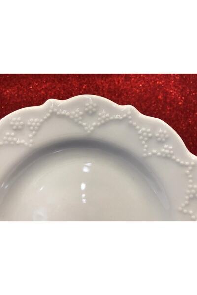 Porland Porselen Queen Beyaz 30 Cm Kayık Tabak Salata Tabağı