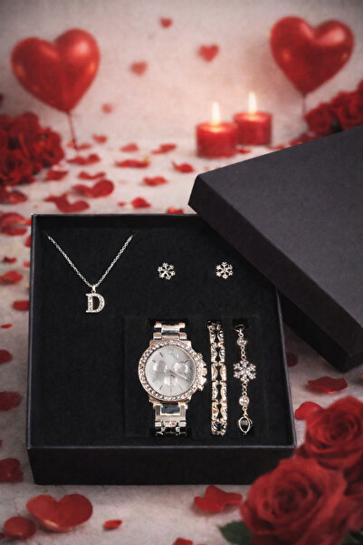 Arzu Butik Kişiye özel harfli gümüş kadın kol saati, saat bileklik kolye küpe...