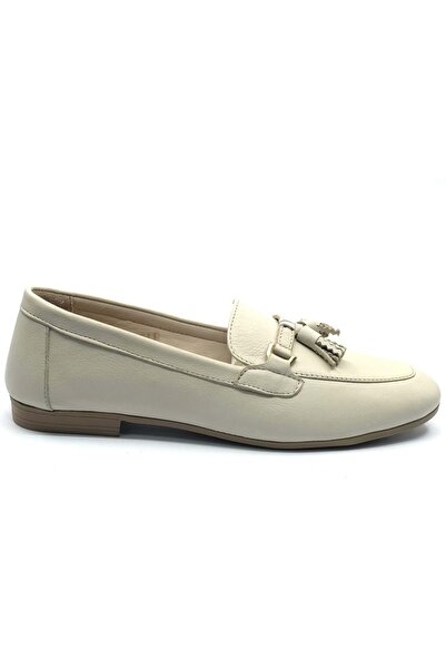 Venüs Balerini de damă din piele naturală Linder BEIGE