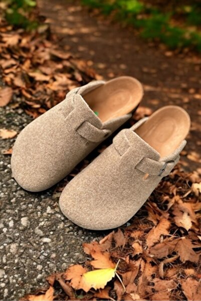 Land of Cork Keçe Yün Kapalı Sabo Terlik – Anatomik Mantar Tabanlı Unisex Ev ...