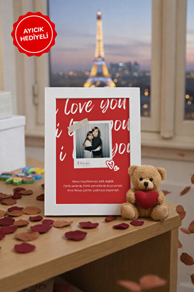 Sürpriz Vakti Sevgililer Gününe Özel Çocukluk Fotoğraflı Poster | Polaroid St...