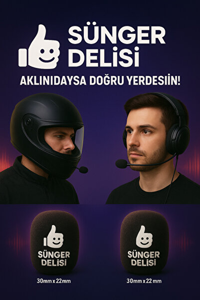 OEM 1 Adet Motorcu & Oyuncu Yaka Mikrofon Süngeri – Gürültü Azaltıcı, Hijyeni...