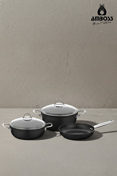 Amboss طقم قدور زجاجية كبيرة ميجا 5 قطع