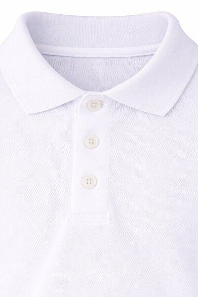 OEM Bluză polo școlară cu mâneci lungi, pentru BAIETI, albă
