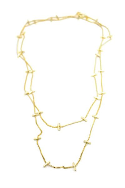 Royaleks قلادة رود - 90 سم - ذهبي