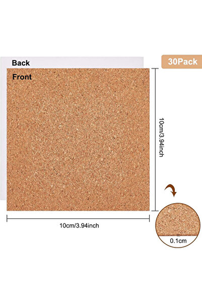 Choice AECH04-06281 عبوة من 8 ألواح فلين ذاتية اللصق، سمك 1 مم، مستطيلة الشكل...