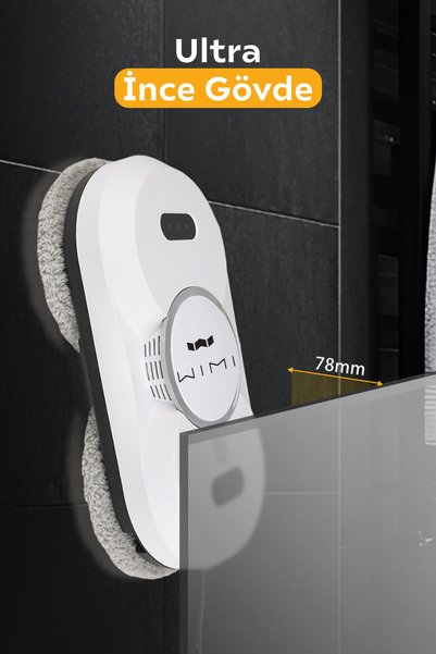wimi Beyaz Su Püskürtmeli Uzaktan Kumandalı Cam Pencere Temizleme Robotu
