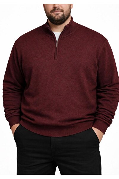 Tony Montana FERMUARLI TRİOR YAKA BÜYÜK BEDEN PREMIUM BATTAL TRİKO KAZAK TB3035