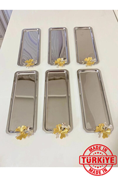 Mira züccaciye طقم تقديم فاخر من الفولاذ المقاوم للصدأ على شكل فراشة مكون من ...