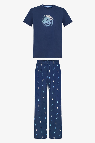 Penti Men's Colorful Sailing Night Pajama Set