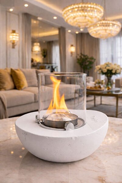 CopArt Sevgililer Günü'ne Özel! Meta Beyaz Biyoetanol Masaüstü Şömine - 1 Lt ...