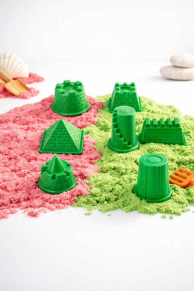 HEROES 6 Adet Kinetik Kum Kalıbı - Kale Kum Kalıbı - Oyun Hamuru Oyuncak Kale...