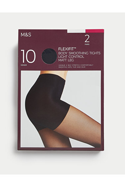 Marks & Spencer 2'li Flexifit™ 10 Denye Külotlu Çorap Seti