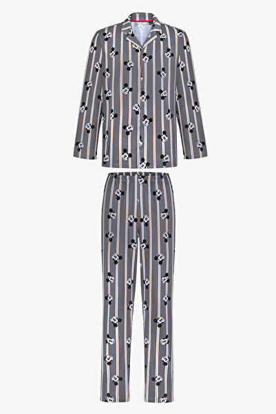 Penti Ανδρικό πολύχρωμο σετ πιτζάμες με πουκάμισο Lic-Mickey