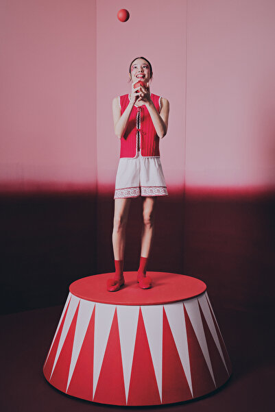 Penti Red Magnifique Vest Pajama Top