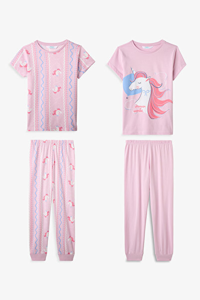 Penti Açık Pembe Kız Çocuk Sleepycorn 2'li Pijama Takımı