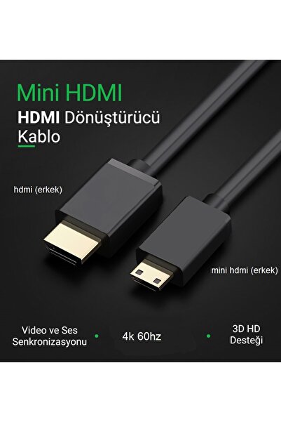 noca Hdmi (Erkek) to Mini Hdmi (Erkek) Kablo 1.4V 4Kx2K Destekli 3.5 Metre 1....