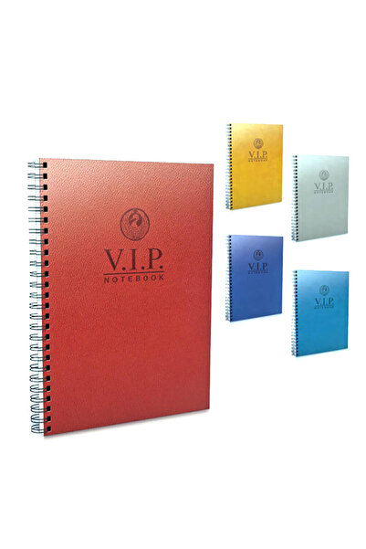 Gıpta Vip Spiralli Deri Kapak Kareli Defter A4 140 Yaprak 1081