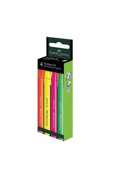 Faber Castell Fosforlu Kalem 38 Neon 4’lü 2022