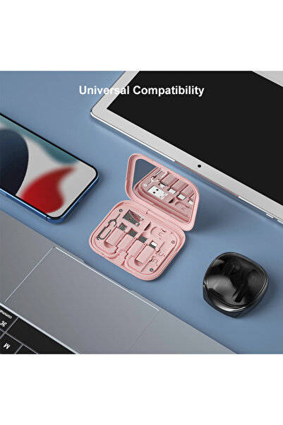Jopus Telefon Standlı Aynalı 6’sı1 Arada 60W Şarj ve Veri Kablo Seti – Seyaha...