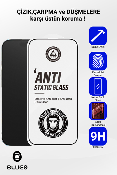 BLUEO Anti Static HD Samsung Z Fold 6 Uyumlu Toz Çizilme Parmak izi Önleyici ...