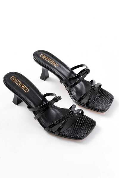 NiceDiffer Women's Sandals Croco Bow 6cm Heel