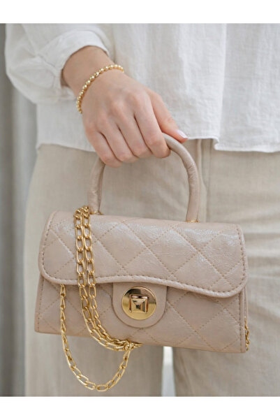 Dolce Rosa حقيبة يد وكتف نسائية من VISION بلون داكن مع حزام سلسلة فاخر