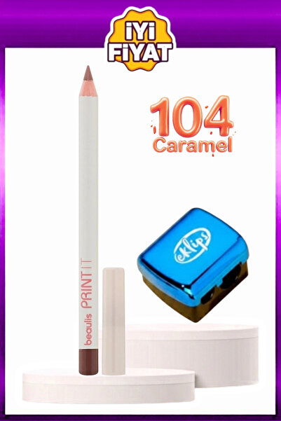 beaulis Print It Dudak Kalemi 104 Caramel + Asortili Kalemtraş