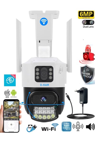 SLTECH 9095 12MP 10X Zoom 4 Lens 3 Ekran UltraHD 4G Solar Akıllı Güvenlik Kam...