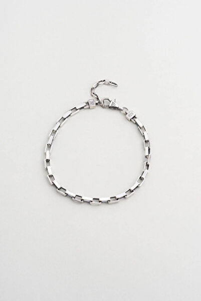 So CHIC... Metalik Stil 21 Cm Gümüş Erkek Bileklik