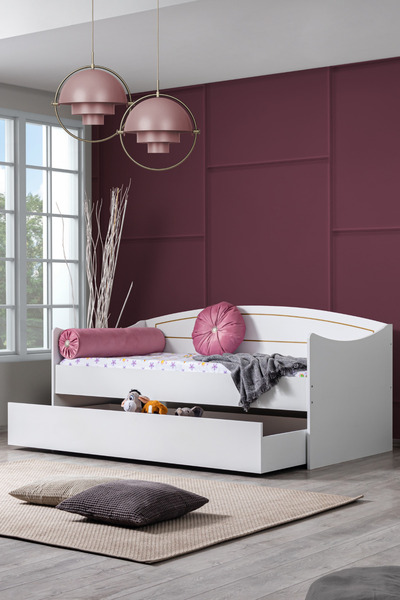 Setay Yavrulu Karyola, Akasya Yavrulu Yatak - Beyaz